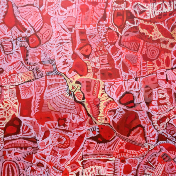 A Wandering Map, acrylic on canvas, 112x142cm